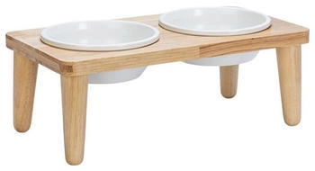 Designed by Lotte Dinnerset Djeha - Hundefutter Napf - Holz - 40x21x14,8