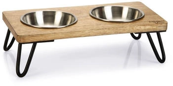 Designed by Lotte Linga Dinerset Katze Holz/Metall Inkl. 2 Napfen