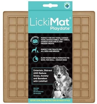 LickiMat Classic Playdate coffee Maße: 20 x 20 cm