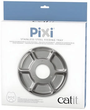 Catit PIXI Tablett für 6 Portionen aus Edelstahl für Futternapf 6 Portionen