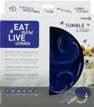 Holland Animal Care Eat Slow Live Longer Anti-Schlingnapf blau Durchmesser: 20,5 cm