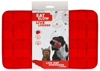 Holland Animal Care Eat Slow Live Longer Leckmatte Flower rot Maße: 21 x 34 cm