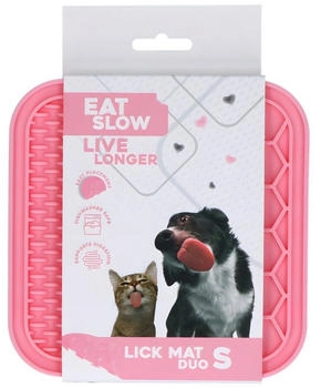Holland Animal Care Eat Slow Live Longer Leckmatte mit Noppen und Waben rosa Größe: M