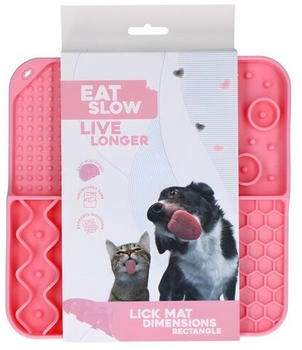 Holland Animal Care Eat Slow Live Longer Leckmatte mit tiefen Fächern rosa