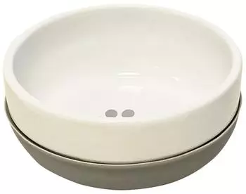 Nobby Hunde Keramik Napf SABIT rutschfest weiß/grau Ø 18 x 7 cm 1.250 ml