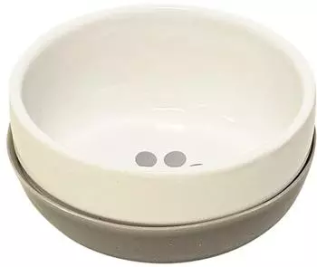 Nobby Hunde Keramik Napf SABIT rutschfest weiß/grau Ø 13,5 x 6 cm 550 ml