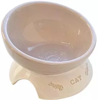 Nobby Katzen Keramiknapf erhöht CAT Creme Ø 13,5 x 9 cm 250 ml