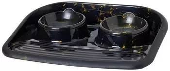 Savic Dinner Serving Tray Butler schwarz/gold für