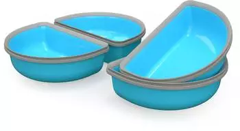SureFeed Halbschale 4 Stück Grau (Blau)