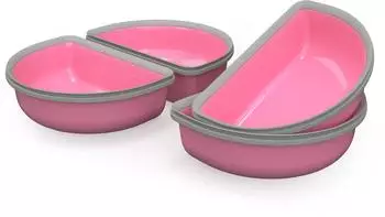 SureFeed Halbschale 4 Stück Grau (Rosa)