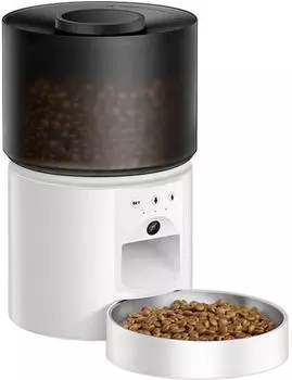 Rojeco Futterspender 3L Futterspender mit Kamera Weiß