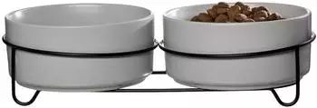 Ritzenhoff & Breker Napfset Taro 3-teilig 2X 880 ml grau f&uuml;r Hunde und Katzen