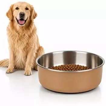 Flamingo Futternapf & Trinknapf Yumi - Edelstahl Beige 1,55 l