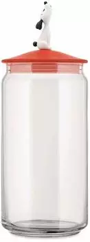 Alessi Lul&agrave; Hundefutterbeh&auml;lter 1,5l, Glas, rot (AMMI21 RO)