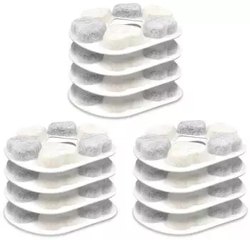 LuxusKollektion Katzenbrunnen Austauschfilter-Set Herz-Design, 4-Schicht-Filtration, 8 Stück