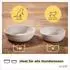 PiuPet Hundenapf-Set 2x1L aus Bambus, grau, spülmaschinenfest (848 2BB)