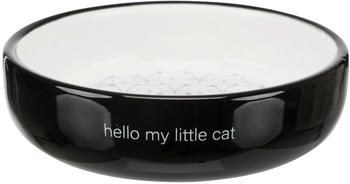 Trixie Keramiknapf flach für Katzen 0,3l 15cm schwarz/weiß