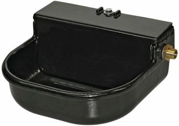 Kerbl Schwimmertränkebecken 3 Liter aus Guss emailliert schwarz (22195)