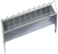 Kerbl 71301 Futtertrog verzinkt 50cm 10cm breit f&uuml;r H&uuml;hner - Silber