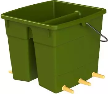 Kerbl Lammeimer mit 6 Saugnäpfen, 2x5L (27510)