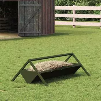 vidaXL Futtertrog für Nutztiere olivgrün 111x76x38cm (874661)