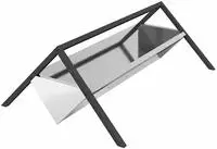 vidaXL Futtertr&ouml;ge f&uuml;r Nutztiere Silber 111 x 76 x 38 cm