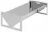 vidaXL Futtertrog für Nutztiere Stahl silber 108x50x28cm (874617)
