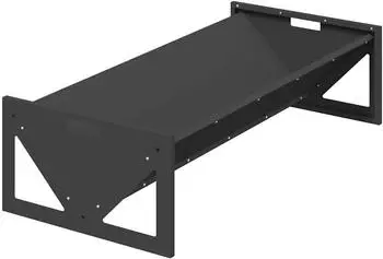 vidaXL Futtertrog f&uuml;r Nutztiere Stahl schwarz 108x50x28cm (874615)