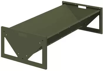 vidaXL Futtertrog f&uuml;r Nutztiere, Stahl, olivgr&uuml;n, 108x50x28cm