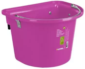 Kerbl Turnier-Futterkrippe pink mit Einh&auml;ngeb&uuml;gel und Tragegriff, 12l (328168)