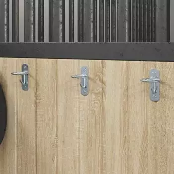 vidaXL Eimerhaken Wandmontage, verzinkter Stahl, silbern, 3 Stk.