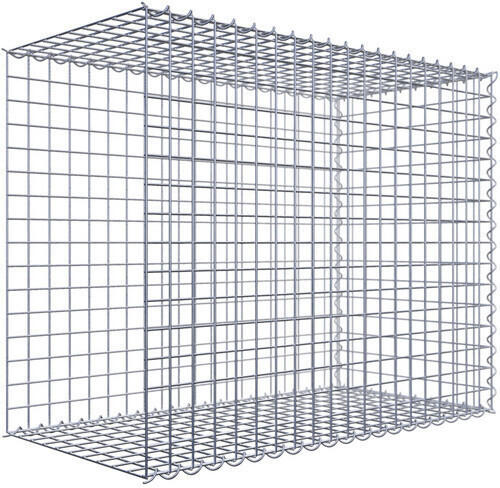 Gabiona Gabion 80 Cm X 50 Cm X 50 Cm  L X H X P , Taille Des Mailles 5 X 5 Cm Anneau Spiral