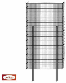 Bellissa Gabione Limes Pico 12 x 210 x 115 cm Stahl silbergrau Bellissa Gabione Limes Pico 12 x 210 x 115 cm Stahl silbergrau