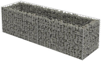 furnicato Gabionen-Hochbeet verzinkter Stahl 180 x 50 x 50 cm