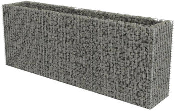 furnicato Gabionen-Hochbeet verzinkter Stahl 270 x 50 x 100 cm
