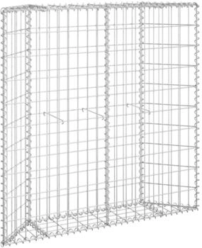 furnicato Gabionen-Hochbeet Trapezform verzinkter Stahl 100 x 20 x 100 cm