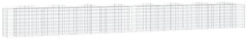 furnicato Gabionen-Hochbeet mit Hochbogen 800 x 50 x 100 cm verzinktes Eisen