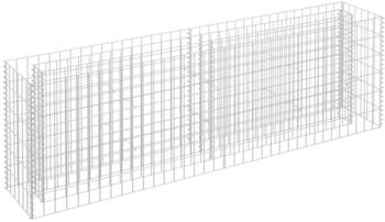 furnicato Gabionen-Hochbeet verzinkter Stahl 180 x 30 x 60 cm
