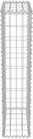 vidaXL Gabionenwand mit Abdeckung Verzinkter Stahl 50&times;20&times;100 cm