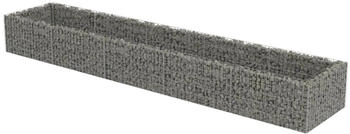 furnicato Gabionen-Hochbeet verzinkter Stahl 450 x 90 x 50 cm