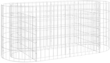 furnicato Gabionen-Hochbeet verzinktes Eisen 120 x 50 x 50 cm