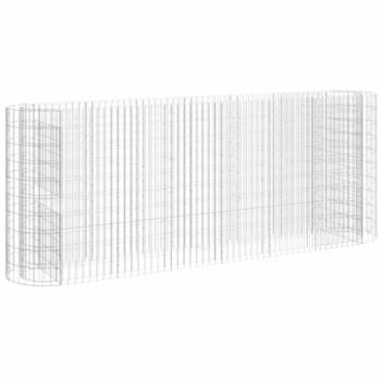 furnicato Gabionen-Hochbeet verzinktes Eisen 260 x 50 x 100 cm