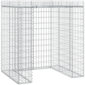 vidaXL Gabionen-Mülltonnenbox 110 x 91 x 120 cm verzinktes Eisen