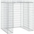 vidaXL Gabionen-Mülltonnenbox 110 x 91 x 120 cm verzinktes Eisen