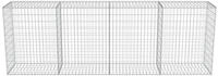 vidaXL Gabionenwand mit Abdeckung Verzinkter Stahl 300&times;50&times;100 cm