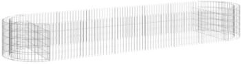 furnicato Gabionen-Hochbeet verzinktes Eisen 400 x 100 x 50 cm