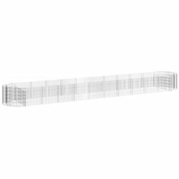 furnicato Gabionen-Hochbeet verzinktes Eisen 600 x 100 x 50 cm