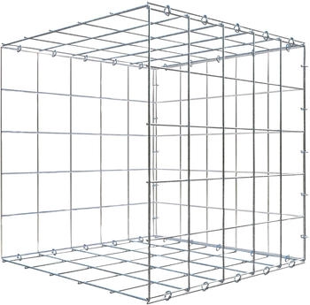 Gabiona C-Ring-Gabione-Anbaukorb Typ 2 50 x 50 x 50 cm Maschenweite 10 x 10 cm