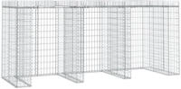 vidaXL Gabionen-M&uuml;lltonnenbox 270x91x120 cm Verzinktes Eisen
