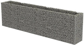 furnicato Gabionen-Hochbeet verzinkter Stahl 360 x 50 x 100 cm